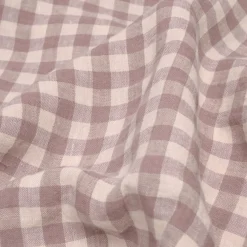 Elderberry Gingham 100% Linen Pillowcases (Pair)