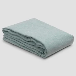 Mist Chambray Plain Linen Blend Duvet Cover
