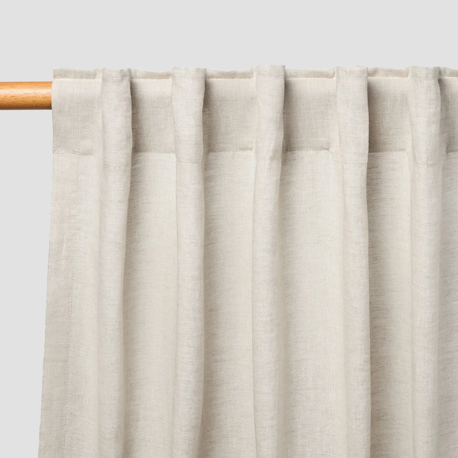 Oatmeal Linen Blend Curtain (Pair)