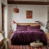 Berry 100% Linen Duvet Cover