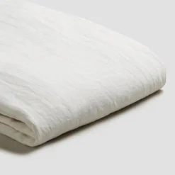 White 100% Linen Flat Sheet